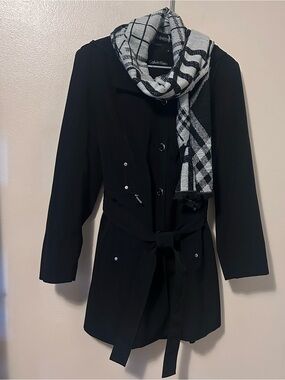 Calvin Klein Black Softshell Trench Coat